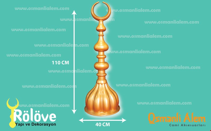 110x40 CM Altın Kubbe Alemi