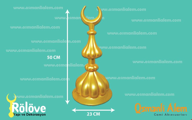 50x23 CM Altın Kubbe Alemi