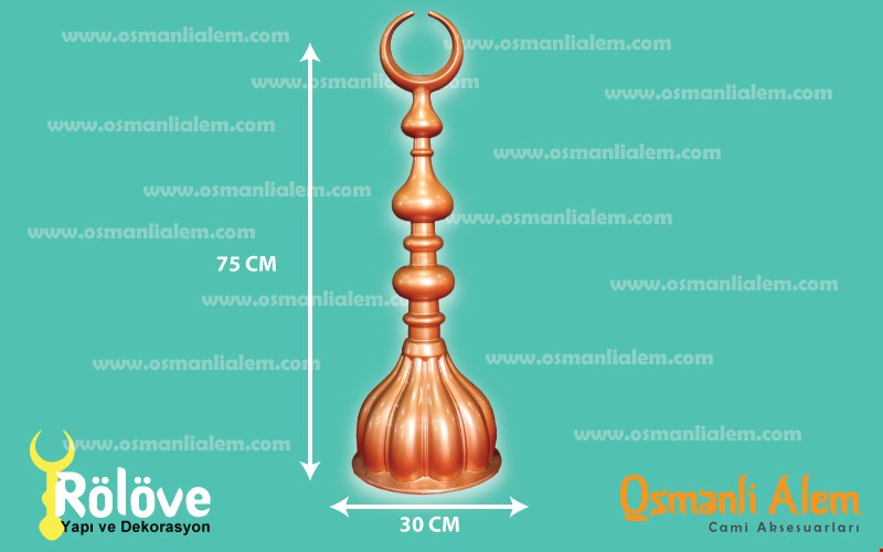 75x30 CM Bakır Kubbe Alemi